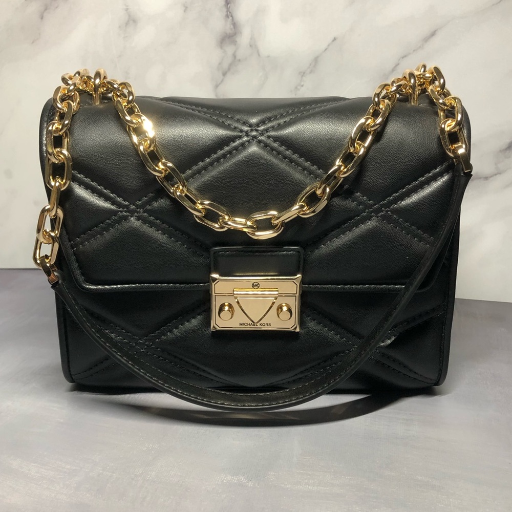 Michael Kors Serena Small Quilted Faux Leather Crossbody Bag - Picture 3 of 7